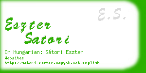 eszter satori business card