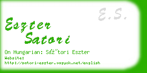 eszter satori business card